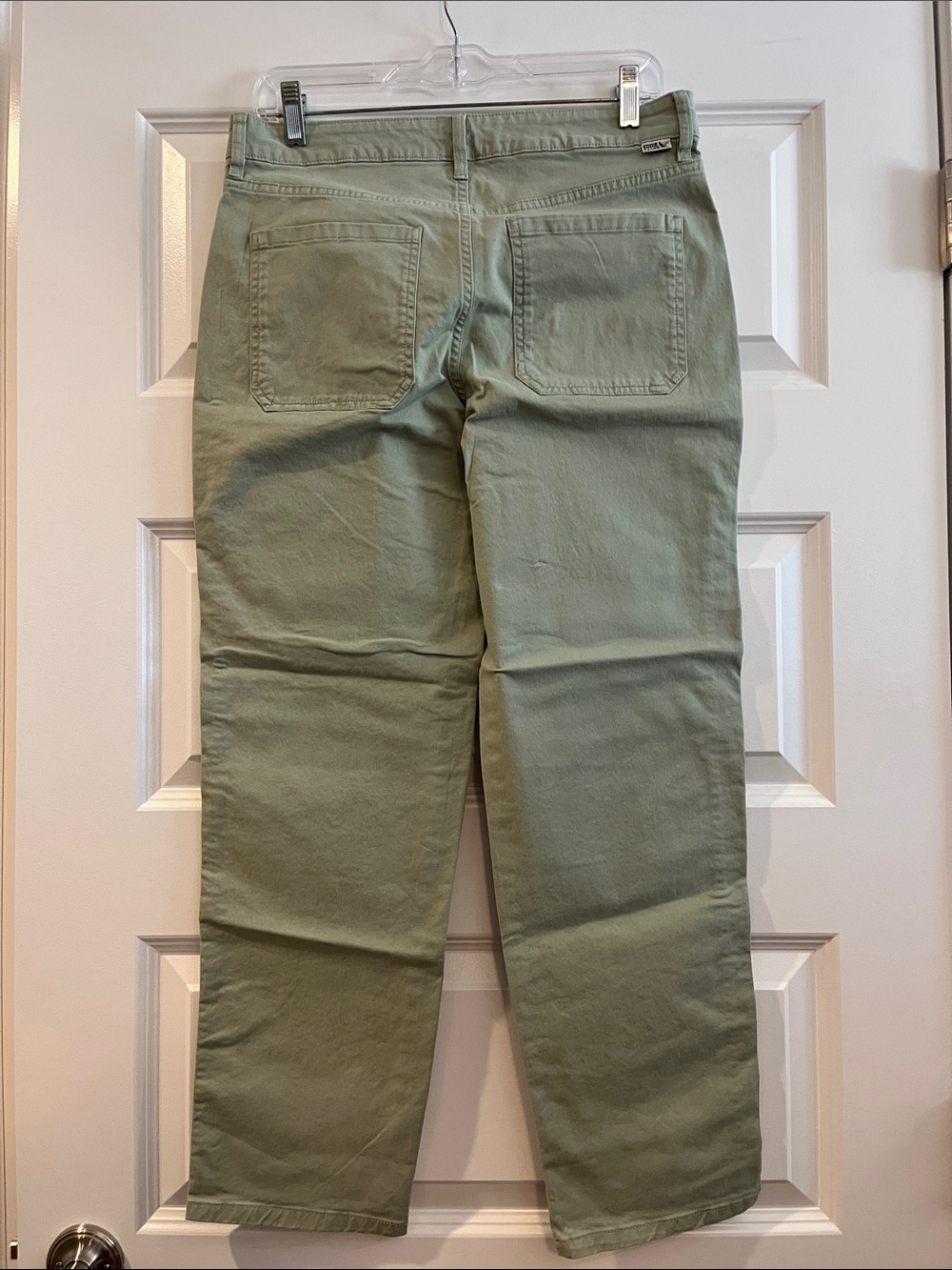 Eddie Bauer stretch legend wash relaxed straight mid rise pants dark sage NEW NW - Picture 3 of 7